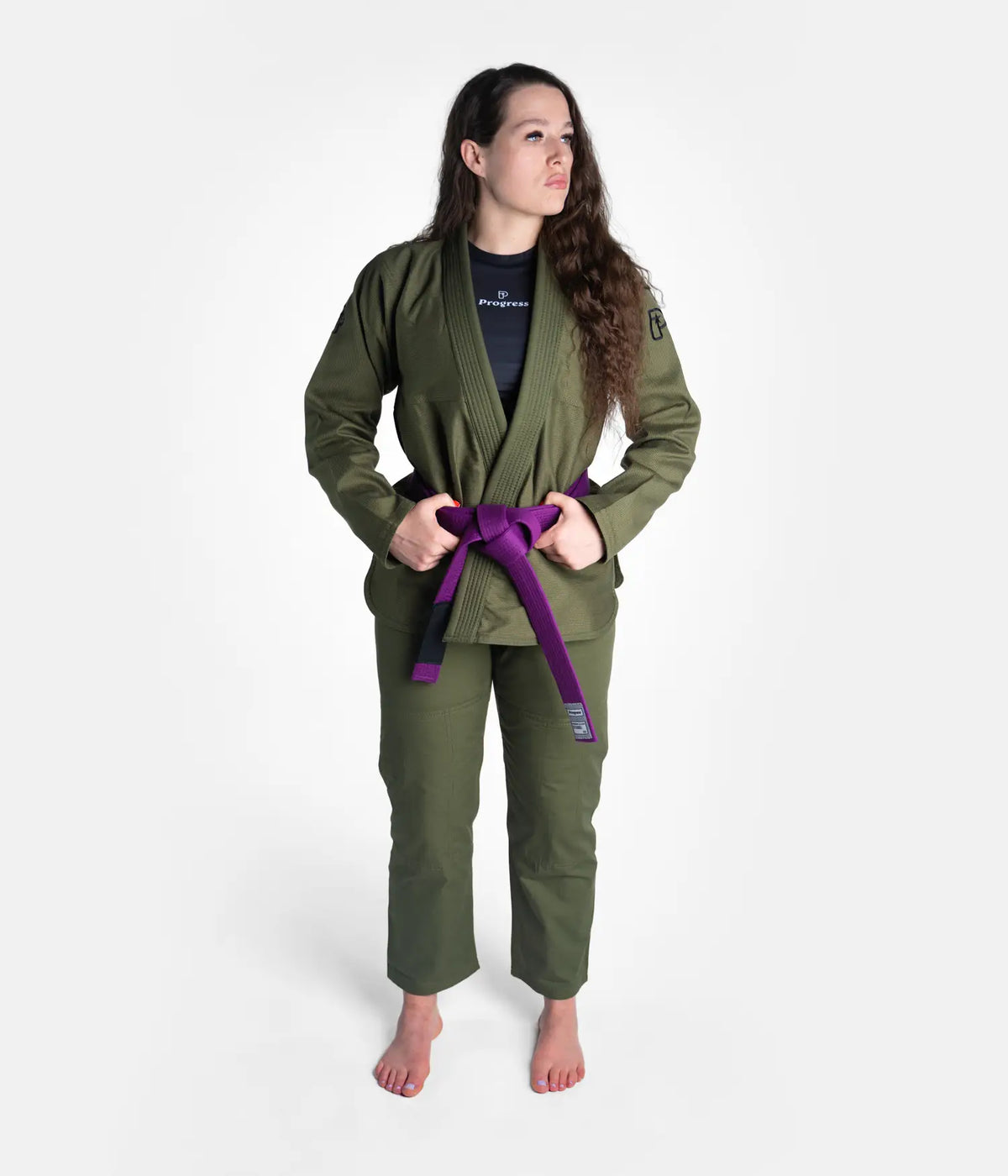 Women&#39;s Academy Gi - Forest Green (with FREE Whitebelt)