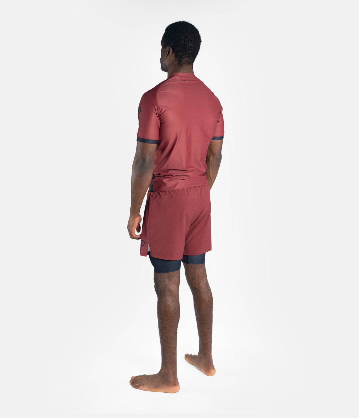 Academy + Rash Guard - Maroon &amp; Black