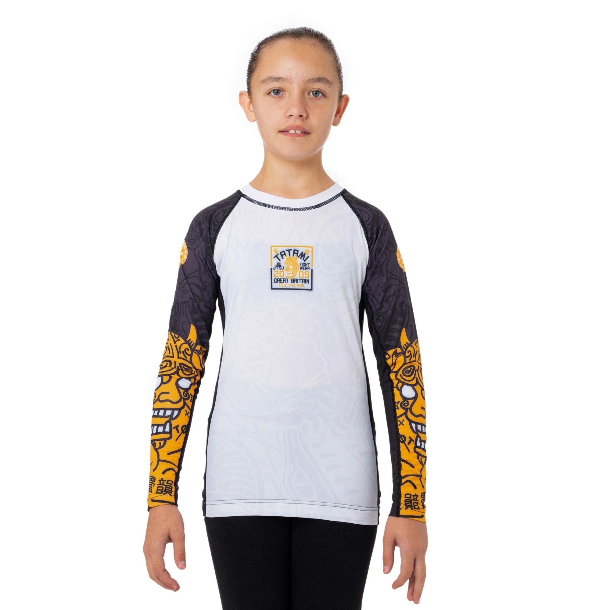 Boys orange hot sale rash guard